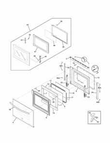 Door Diagram and Parts List for 79048852901  Kenmore Microwave