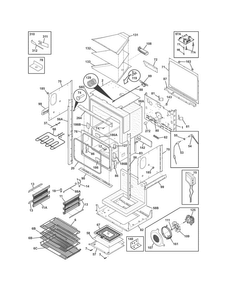 Lower Oven Diagram and Parts List for E30EW85GPS7  Electrolux Wall Oven