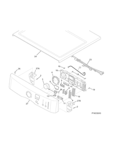 Control Diagram and Parts List for EIMED60LT4  Electrolux Dryer