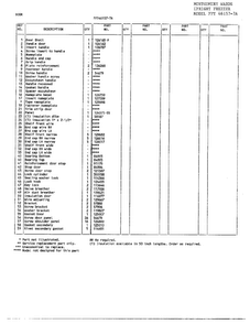 Door Page 2 Diagram and Parts List for 46157A  Frigidaire Freezer