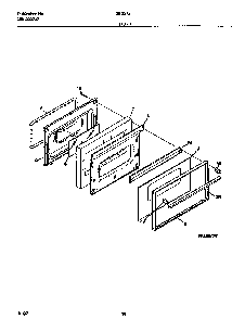 Door Diagram and Parts List for 30-2272-00 07 Tappan Range