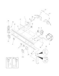 Control Panel Diagram and Parts List for 41797822701  Kenmore Washer Dryer Combo