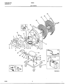 Unit Parts Diagram and Parts List for 93202A  Frigidaire Dehumidifier