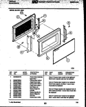 DOOR PARTS Diagram and Parts List for 56-4751-10-01  Tappan Microwave