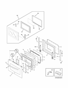 Doors Diagram and Parts List for 79048843901  Kenmore Microwave