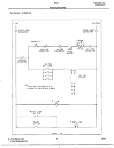 Wiring Diagram Diagram and Parts List for 28044  Frigidaire Range