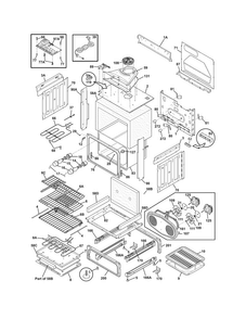 Body Diagram and Parts List for CPES3085KF6  Frigidaire Range