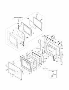 Doors Diagram and Parts List for 79047852408  Kenmore Microwave