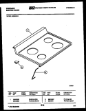 COOKTOP PARTS Diagram and Parts List for RG35AW4  Frigidaire Range