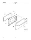 DOOR Diagram and Parts List for FSF311PHWA  Frigidaire Range