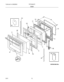 DOOR Diagram and Parts List for FPEF3081KFE  Frigidaire Range