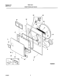 FRNT PNL, DOOR Diagram and Parts List for FGR211AS1  Frigidaire Dryer