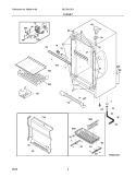 CABINET Diagram and Parts List for EILFU21GS1  Electrolux Freezer