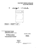 COVER Diagram and Parts List for FDES69RHW0  Frigidaire Dryer