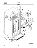 CABINET Diagram and Parts List for GLRT184RAB3  Frigidaire Refrigerator