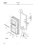 DOOR Diagram and Parts List for FFU17G3AW1  Frigidaire Freezer