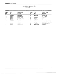 Room Air Conditioner Page 6 Diagram and Parts List for 5077B  Frigidaire Air Conditioner