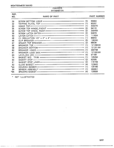 Freezer Page 6 Diagram and Parts List for 46467A-7  Frigidaire Freezer
