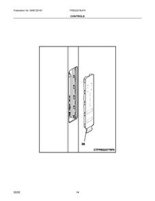 Controls Diagram and Parts List for FPBG2278UF4  Frigidaire Refrigerator