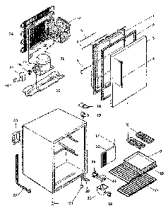 Refrigerator Cabinet Parts Diagram and Parts List for 564760600  Kenmore Refrigerator