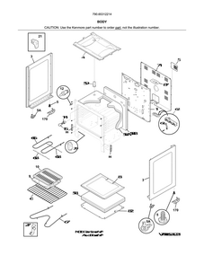 Body Diagram and Parts List for 79065312214  Kenmore Range