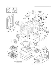 Body Diagram and Parts List for LEEF3021MSB  Frigidaire Range