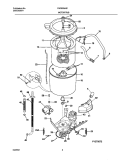 WSHR MTR, HOSE Diagram and Parts List for FWS833AS1  Frigidaire Washer