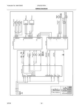 Wiring Diagram Diagram and Parts List for CPEH3077RFH  Frigidaire Range