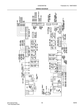 Wiring Diagram Diagram and Parts List for EI30EW48TSB  Frigidaire Wall Oven