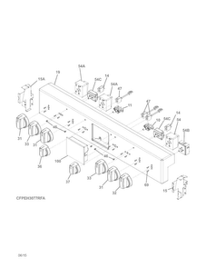 Backguard Diagram and Parts List for CPEH3077RFA  Frigidaire Range