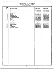 Fan Motor Page 2 Diagram and Parts List for 5330A  Frigidaire Air Conditioner