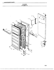 Part Location Diagram of 124702-95 Frigidaire In panel beige