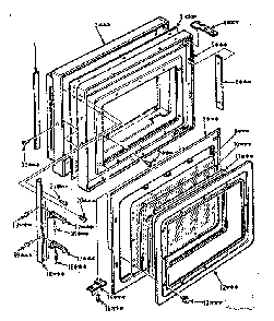 Door Parts Diagram and Parts List for 5648878430  Kenmore Microwave