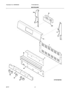 Part Location Diagram of 5304509064 Frigidaire Range Knob
