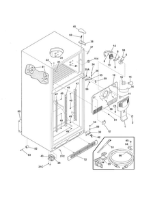 Cabinet Diagram and Parts List for LGHT1837NF3  Frigidaire Refrigerator