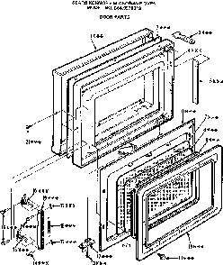 Door Parts Diagram and Parts List for 5649978013  Kenmore Microwave