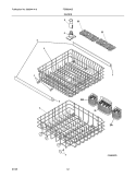 RACKS Diagram and Parts List for FDBB540DS1  Frigidaire Dishwasher