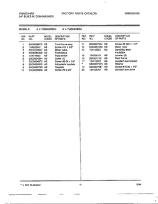 24" Built In Dishwasher Page 10 Diagram and Parts List for 763  Frigidaire Dishwasher