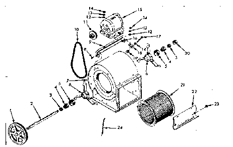H-q blower assembly Diagram and Parts List for 867747960  Frigidaire Heater