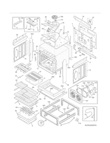 Body Diagram and Parts List for CPES3085PFB  Frigidaire Range