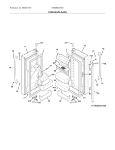 Part Location Diagram of 242185662 Frigidaire DOOR-REFR