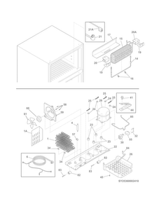 System Diagram and Parts List for NFTR18X4QB1  Frigidaire Refrigerator
