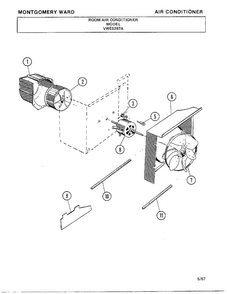 Air Conditioner Page 5 Diagram and Parts List for 5287A  Frigidaire Air Conditioner