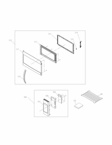 Control Panel,door,miscellaneous Diagram and Parts List for 79080323310  Kenmore Microwave