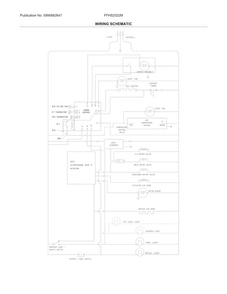 Wiring Schematic Diagram and Parts List for FFHS2322MSLA  Frigidaire Refrigerator