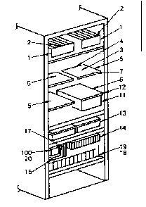 Shelves And Accessories Diagram and Parts List for 5648761980  Kenmore Refrigerator
