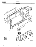 BACKGUARD Diagram and Parts List for TGF334BCDF  Tappan Range