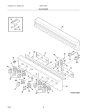 BACKGUARD Diagram and Parts List for E36DF76EPS  Electrolux Cooktop