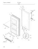 DOOR Diagram and Parts List for FRU17G4JW9  Frigidaire Refrigerator