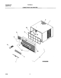 CABINET FRONT AND WRAPPER Diagram and Parts List for FAS186L2A2  Frigidaire Air Conditioner